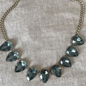 J Crew blue stone statement necklace.